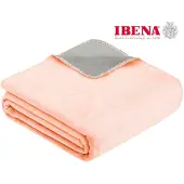 Ibena Plaid Doubleface Dublin Rosa Grau-150 x 200 cm