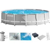 Intex , Frame Swimming Pool Set "Prism Rondo", Ø 457 x 122 cm, Inkl. Kartuschenfilteranlage