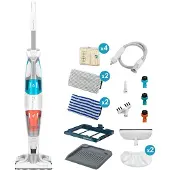 Rowenta Clean & Steam 3-in-1 Dampfreiniger RY8544, Weiß, Blau, 8 m, AC, 1700 W, Glatter Boden, Teppich, Harter Boden, Treppenstufen, 84 dB