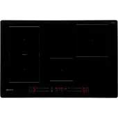 Bauknecht Flex-Induktions-Kochfeld "BS 2677C AL", schwarz, B:77,8cm H:5cm T:51,8cm, Kochfelder, 77 cm Induktionskochfeld mit Flexzone und Schnellaufheizung, Flex-Induktions-Kochfeld