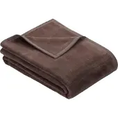 Ibena Plaid Berlin Espresso-Braun-150 x 200 cm