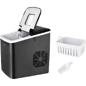 Exquisit Eiswürfelbereiter EM 6002 sw | Eiswürfelzubereitung 12kg in 24h | 1,8 L Wassertank | 120 W | schwarz