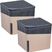 Wenko 2er Set Luft Entfeuchter Raum Granulat Cube Beige 500 g Schutz Schimmel