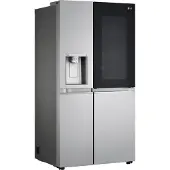 LG GSXV90BSDE, Freistehend, Amerikanische Tür, Gebürsteter Stahl, Tür-zu-Tür, Gehärtetes Glas, 635 l