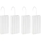 Wenko 4er Set Luft Befeuchter Keramik mit Haken Raum Heizung Verdunster Flach