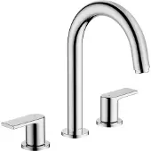 Hansgrohe Vernis Shape 3-Loch Waschtischarmatur mit Zugstangen-Ablaufgarnitur, Chrom