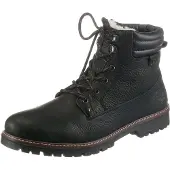 Rieker Herren Echtleder Winterboot RiekerTEX schwarz, echtes Lammwollfutter, Herren:42 EU