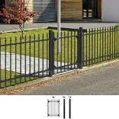 GAH Alberts Zauneinzeltür ALBERTS "Chaussee", schwarz, B:96,5cm H:120cm, Aluminium, Tore, Zauneinzeltür, Breite: 96,5 cm, Höhe: 100 und 120 cm, versch. Farben