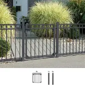 Alberts Zauneinzeltür "Circle", Breite: 96,5 cm, Höhe: 100 und 120 cm, versch. Farben