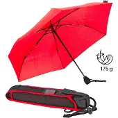 Noname Taschenregenschirm "light trek ultra, rot", besonders leicht, kompakte Größe