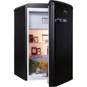 Amica - KS 15617 MS - Kühlschrank - Retro Desing - Schwarz