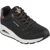 SKECHERS 155196 Uno Shimmer - Damen Schuhe Sneaker - BLK-Schwarz, Größe:39 EU