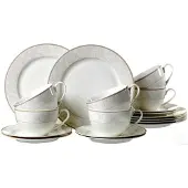 Ritzenhoff & Breker Kaffeeservice "Geschirr-Set, Service ISABELLA", (Set, 18 tlg.), extravagantes Design, 18 Teile, für 6 Personen