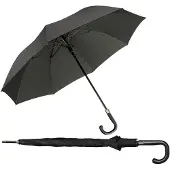 Euroschirm Stockregenschirm "Automatik W330, schwarz" Regenschirm für Zwei, mit Automatik und extra großem Dach