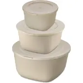 Koziol Frischhaltedose "CONNECT BOX SET STOCKHOLM", (Set, 3 tlg., 3er-Set), spülmaschinengeeignet+Mikrowellen-,melaminfrei, 1, 2, 4 Liter
