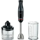 Bosch Stabmixer "ErgoMaster Serie 4 MSM4B620, 4 Klingen, Zerkleinerer, Becher, schwarz" 1000 W Mixfuß Edelst., großer Bedienhebel, Keramikkupplung, Made in Europe