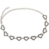 Collezione alessandro Kettengürtel "Heart" mit Herzen
