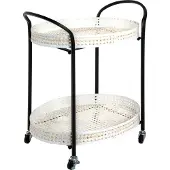 Haku Servierwagen creme, schwarz - Metall, B/H/T: 60x70x40 cm