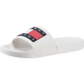Tommy Hilfiger Pantolette "FLAG POOL SLD ESS", Sommerschuh, Schlappen mit farbiger Logoflagge