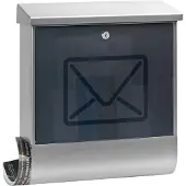 Burg wachter Briefkasten "LUCENTA 2700 Ni (EC)", aus Stahlblech, mit Zeitungsfach
