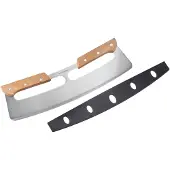 Westmark Pizzaschneider "Pro", (1 tlg.), Wiegemesser, Edelstahl mit Holzgriff