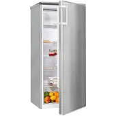 Exquisit Kühlschrank KS185-4-HE-040E inoxlook | 190 l Nutzinhalt | Schnell-Kühlfunktion | Alarm