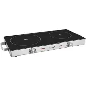 Gutfels Doppel-Kochplatte COOK 4010 | Glaskeramikkochfeld 2 Platten 2800 W | Herdplatte 2 Kochfelder aus Glaskeramik | Kochplatten 2er elektrisch inkl. Überhitzungsschutz