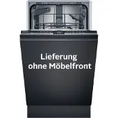 Siemens iQ300 SR93EX24LE, Voll integriert, Single (45 cm breit), Schwarz, Berührung, 1,75 m, 2,05 m