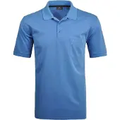 Ragman Herren Poloshirt - Oberteil, Softknit-Polo, Baumwollmischung, Brusttasche, Knopfleiste, kurz, einfarbig Hellblau 7XL