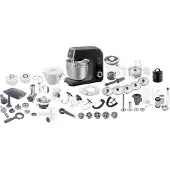 Eta Küchenmaschine Gratus Kuliner II Max I Vollmetall I 12 Geschwindigkeiten I 6.7 L und 3.5 L Schüssel I 1700 W I integrierte Waage I LED-Display