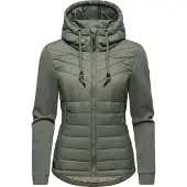 Ragwear Outdoorjacke "Sandrra" mit Kapuze Steppjacke aus modernem Materialmix mit Kapuze