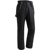 Maier Sports Skihose "Anton slim 2.0", Herren, Gr. 46, Normalgrößen, schwarz, 100% Polyester, Hosen Skihose, Herren Schneehose mit Hosenträgern, wind/wasserdicht, Slim Fit