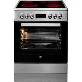 Beko FSM67320GXS Elektro-Herd mit Glaskeramik-Kochfeld 8Heizarten Steam Shine