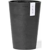 Ecopot's Blumentopf "Pisa 21 Dunkelgrau", für den Innenbereich