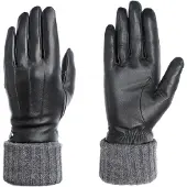 PEARLWOOD Lederhandschuhe "Lipa", Damen, Gr. 7.5, schwarz, Schafsleder, unifarben, festlich, Handschuhe Lederhandschuhe, Touchscreen proofed - mit 10 Fingern bedienbar