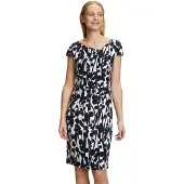 Vera Mont - Cockailkleid mit Muster - Größe 36 - blau