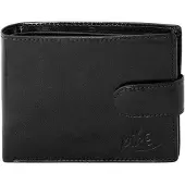 Piké Geldbörse PIKÉ "LUCA", Herren, schwarz, Leder, glänzend, Kleinlederwaren Geldbörse, echt Leder, Made in Italy