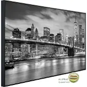 Papermoon Infrarotheizung "Brooklyn Bridge Schwarz & Weiß" sehr angenehme Strahlungswärme