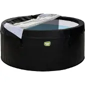 Exit Leather Premium Aufblasbarer Whirlpool, 2 Personen, Jacuzzi für Outdoor, Whirlpool mit Jets, Schwarz