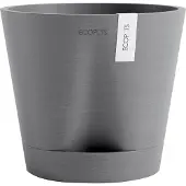 Ecopot's Blumentopf "Venice 2 20 Grau", für den Innenbereich
