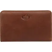 Piké Damen Geldbörse braun mit RFID-Schutz, 8 Kartenfächern und Reißverschluss-Münzfach, 14x9x3 cm