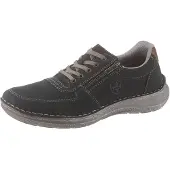 Rieker Schnürschuh , Herren, Gr. 44, Synthetik, blau, Lederimitat, Schuhe Schnürschuh, mit seitlichem Reißverschluss, Freizeitschuh, Halbschuh, Schnürschuh