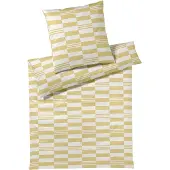 Elegante Mako-Jersey-Bettwäsche-Garnitur Skip Farbe Gelb Größe 155x220+80x80cm