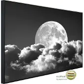 Papermoon Infrarotheizung "Mond Schwarz & Weiß" sehr angenehme Strahlungswärme