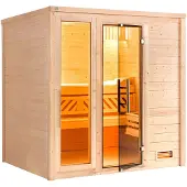 Weka Sauna "Massivholzsauna BERGEN 1.8" Blockbohlen, naturbelassenes Fichtenholz