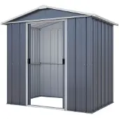 Yardmaster , Metall-Gerätehaus "Heidelberg 65", anthrazit, 2,33 m², ohne Bodenrahmen