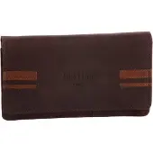 Mustang Leder Geldbörse Asti Leather Wallet Side Opening Dark Brown braun