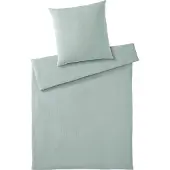 Elegante Musselin-Bettwäsche-Garnitur Smooth Farbe Mint Größe 155x220+80x80cm