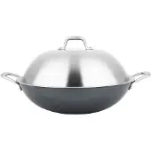 Carl Schmidt Sohn Wok "Altena", silber (silberfarben), Ø:36cm, Pfannen, Wok, Ø 36 cm, mit Deckel