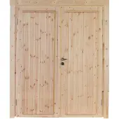 WOLF Gartenhaustür "Knut XL 44", Doppelflügeltür, BxH: 158,8x208 cm